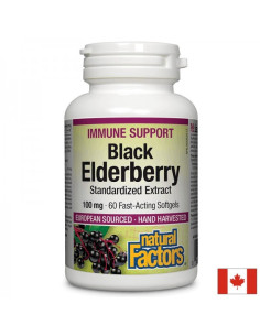 Черен бъз – мощен имуностимулатор Стандартизиран екстракт 100 mg, 60 софтгел капсули с бързо действие