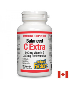 Витамин С (500 mg) - биофлавоноиди (350 mg) Антиоксидант, имуностимулатор и венотоник 90 капсули за 3 месеца прием