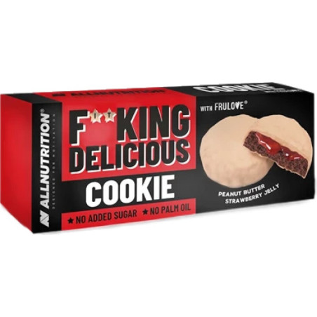 Allnutrition F**King Delicious Cookie - Peanut Butter Strawberry Jelly - Диетичен Десерт | 128g