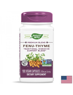 Стомашно-чревен тракт и белодробна функция Премиум формула със сминдух и мащерка - Fenu-Thyme 100 капсули