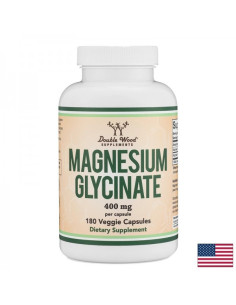 Безсъние, нервна и мускулна функция Магнезий (бисглицинат) 400 mg, 180 капсули за 3 месеца прием