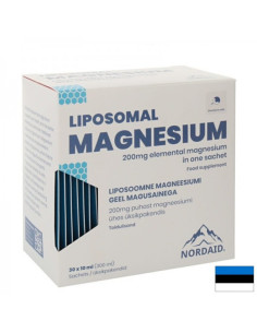 Липозомен магнезий с висока абсорбция (цитрат и малат) Сърдечна, мускулна и неврологична функция 200 mg, 30 сашета x 10 ml, с