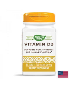 Витамин D3 1000 IU - здрави кости и зъби, силен имунитет 90 таблетки