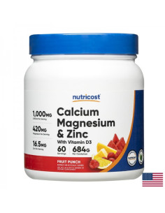 Здрави кости и зъби Калций+Магнезий+Цинк+Витамин D3 325 g прах с плодов вкус