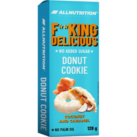 AllNutrition F**King Donut Cookie - Coconut and Caramel - Диетични Донът Бисквити | 128g