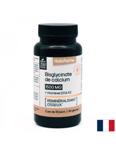 Кости и зъби Калций (бисглицинат) + Витамини D3 , K2 90 капсули