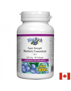 BlueRich Super Strength Blueberry Concentrate Синя боровинка супер концентрат 500 mg, 90 капсули