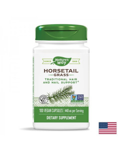 Полски хвощ - заздравяване на косата и ноктите При изтъняване на косъма и чупливи нокти 440 mg, 100 капсули