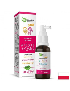 Грижа за костите Витамини А + D3 + E + K2 30 ml, орален спрей, 180 дози