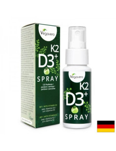 K2 + D3 Spray Витамин К2 + D3 Спрей за уста, 25 ml, 125 дози, 100- Vegan