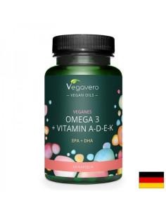 Мозъчна, зрителна и сърдечна функция Омега-3 + Витамин А, D3, E, K 60 капсули