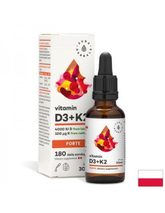 Кости и стави Витамин D3 800 IU + K2 20 µg (форте) 30 ml капки