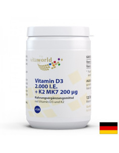 Костна система Витамин D3 50 µg + K2 МК7 200 µg 120 таблетки