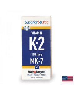Кости и сърдечно-съдова система Витамин К2 (MK-7) 100 µg x 60 сублингвални таблетки
