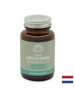 Кости и кръвоносна система Липозомен веган Витамин D3 1000 IU + K2 45 µg 60 капсули