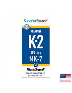 Кости и сърдечно-съдова система Витамин К2 (MK-7) 300 µg x 60 сублингвални таблетки