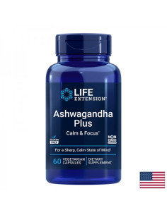 Стрес и фокус формула Ашваганда + Мента Aswagandha Plus 60 капсули