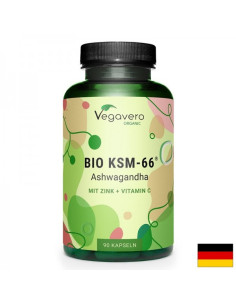 Нервна система BIO KSM-66 Ашваганда + Цинк и Витамин С 90 капсули