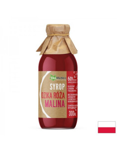 Сироп от шипка и малина с натурален витамин С Имунитет и сърдечносъдово здраве 300 ml, 8 или 15 дози