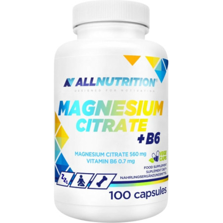 Allnutrition Magnesium Citrate + B6 - Магнезиев Цитрат + Витамин B6 | 100 caps