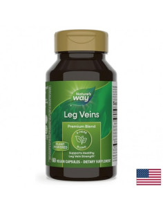 Разширени вени и нарушено кръвообращение Leg Veins - Премиум формула с билки и витамин С 60 капсули