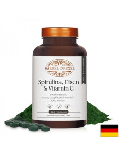 Желязо от спирулина и къри - витамин С от ацерола Формула срещу анемия и умора 360 таблетки