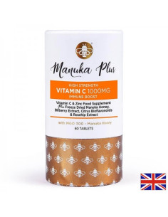 Manuka Plus High Strength Vitamin C Immune Boost with MGO 300 Формула за силен имунитет с мед от манука 60 таблетки