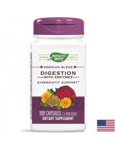 Храносмилателни ензими и билки Премиум формула за стомашен комфорт - Digestion with Enzymes 100 капсули