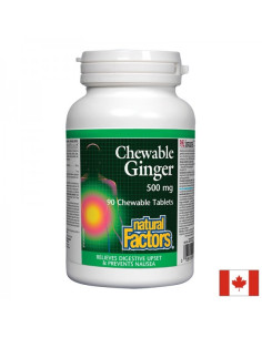 Джинджифил - при гадене и стомашен дискомфорт 500 mg, 90 дъвчащи таблетки
