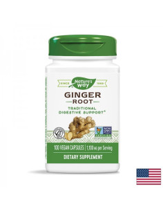 Джинджифил При гадене, повръщане и стомашен дискомфорт 550 mg, 100 капсули