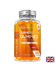 Противовъзпалително действие Куркума с Джинджифил и Черен пипер 90 желирани таблетки с вкус на лимон