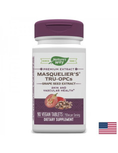 Премиум екстракт от гроздово семе Masqueliers Tru-OPCs За сърцето, мозъка, зрението и кожата 90 таблетки
