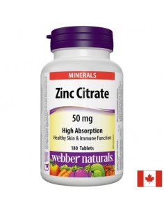 Zinc Citrate / Цинк (цитрат), 50 mg, 180 таблетки