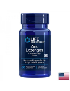 Zinc Lozenges Цинк 60 таблетки за смучене с вкус на портокал