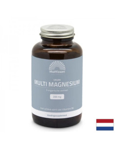 Мускулна, сърдечна и нервна система Mулти Магнезий + Витамин В6 (веган формула) 180 таблетки