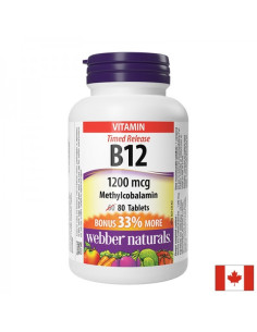 Нервна система и енергия Витамин В12 (метилкобаламин) 1200 µg х 80 таблетки с удължено освобождаване