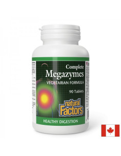 Растителни храносмилателни ензими Complete Megazymes Vegetarian Formula 90 таблетки