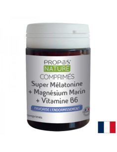 Безсъние Мелатонин + Морски магнезий + Витамин В6 60 таблетки