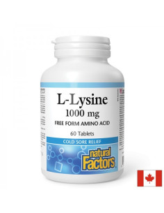 Херпес симплекс, костна система Л-Лизин 1000 mg, 60 таблетки