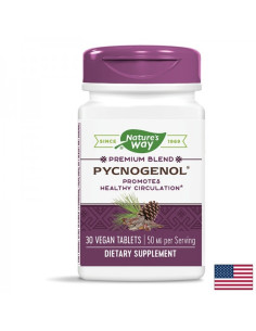 Премиум формула за добро кръвообращение Pycnogenol (Пикногенол) 50 mg, 30 таблетки