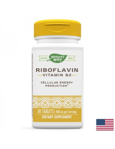 Витамин В2 (рибофлавин) Клетъчна енергия, тонус и зрение 30 таблетки