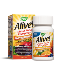 Мултивитамини максимум сила Алайв - Alive! Max Potency Whole Food Energizer, 30 таблетки 2