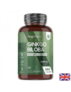 Mозъчна функция и кръвообращение Гинко билоба 120 mg + Сибирски женшен 24 mg 365 таблетки