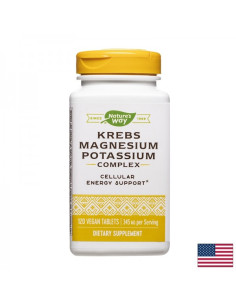 Електролитен баланс и сърдечна функция Магнезий и калий - биоактивен минерален комплекс 120 таблетки