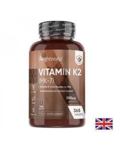 Кости и сърдечно-съдова система Витамин К2 (MK-7) 200 µg, 365 таблетки