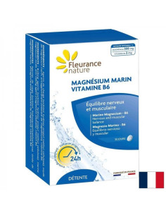 При стрес, умора, мускулни схващания Морски магнезий + Витамин В6 60 таблетки