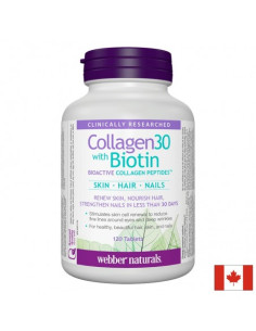 Collagen30 with Biotin Колаген (биоактивни колагенови пептиди) с биотин 120 таблетки