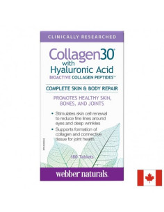 Collagen30 with Hyaluronic Acid Колаген (биоактивни колагенови пептиди) с хиалуронова киселина 180 таблетки
