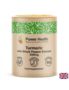 Кости и стави Куркума 500 mg + екстракт от черен пипер 90 капсули