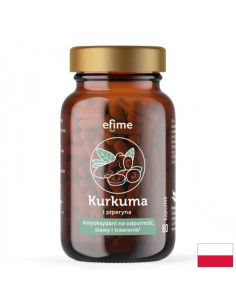 В подкрепа на ставите и доброто храносмилане - Куркума + Черен пипер Efime, 60 капсули